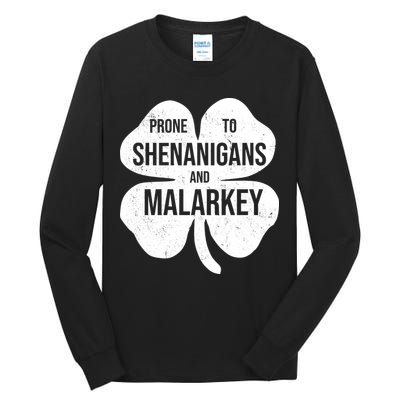 Shenanigans And Malarkey Funny St Patrick's Day Tall Long Sleeve T-Shirt