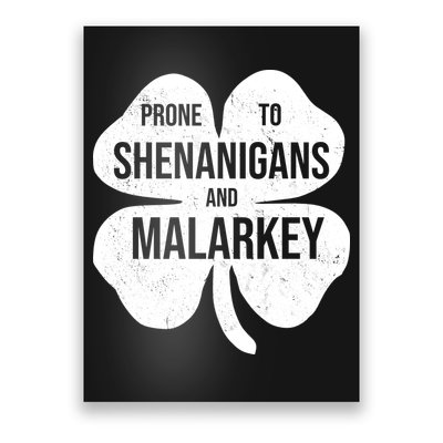 Shenanigans And Malarkey Funny St Patrick's Day Poster