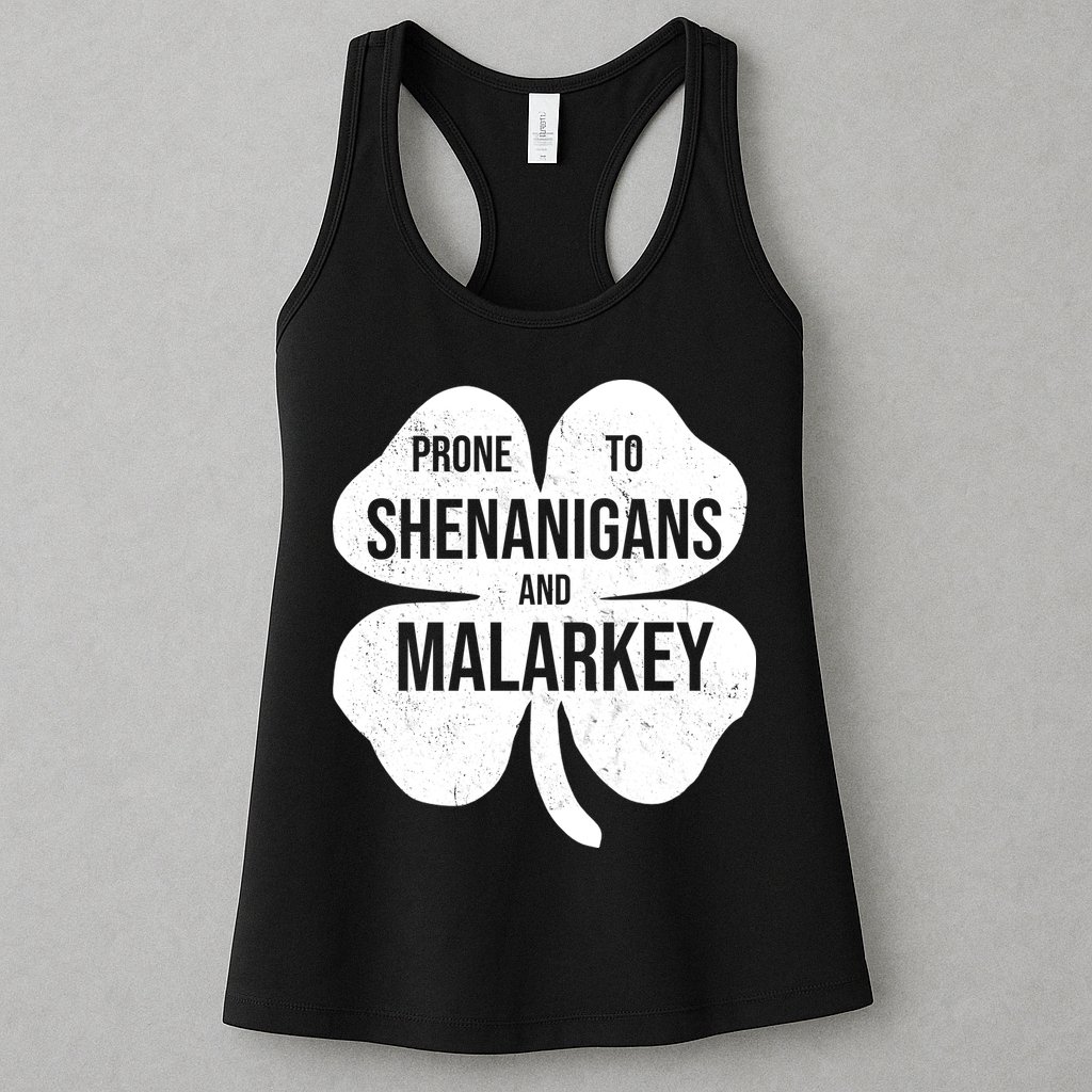 Shenanigans And Malarkey Funny St Patrick's Day Womens Tank Top
