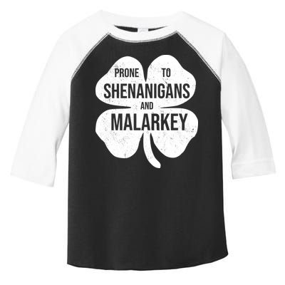 Shenanigans And Malarkey Funny St Patrick's Day Toddler Fine Jersey T-Shirt