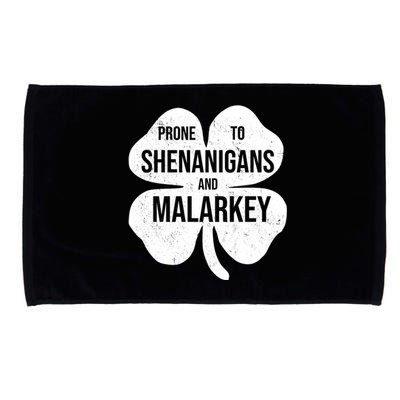 Shenanigans And Malarkey Funny St Patrick's Day Microfiber Hand Towel