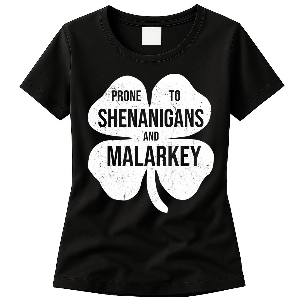 Shenanigans And Malarkey Funny St Patrick's Day Womens T-Shirt
