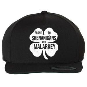 Shenanigans And Malarkey Funny St Patrick's Day Wool Snapback Cap