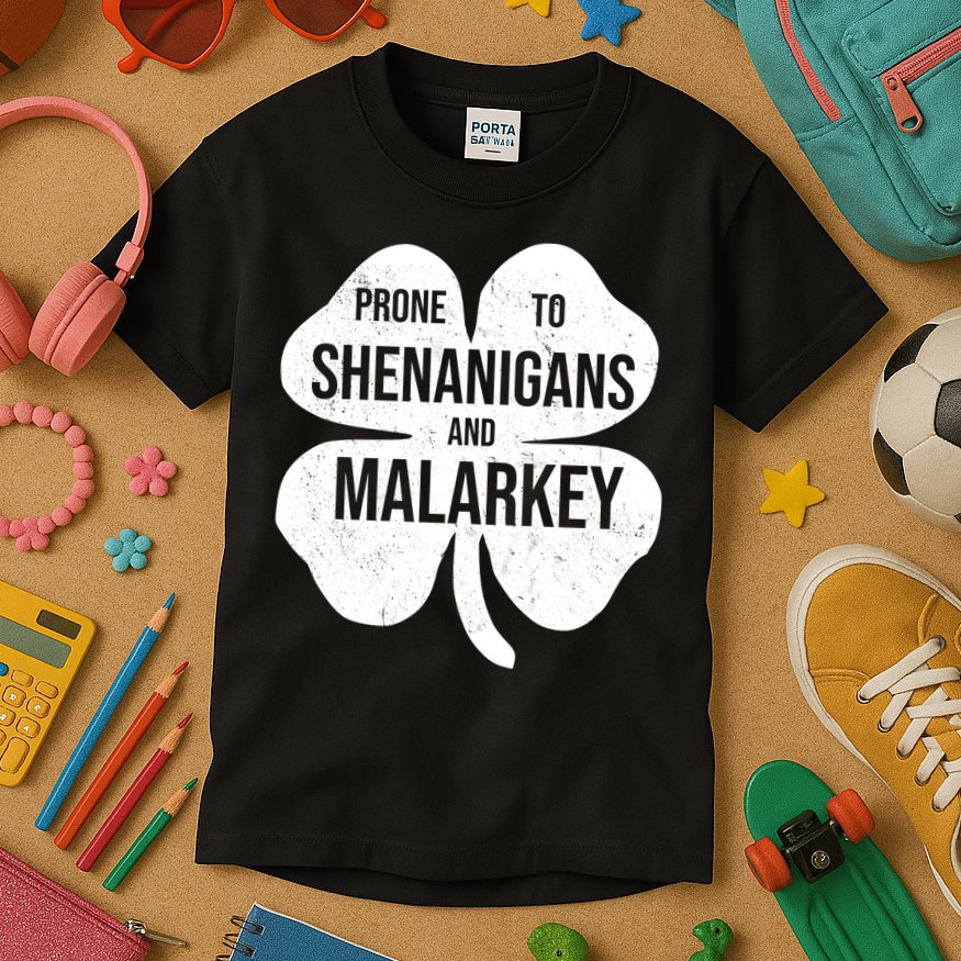 Shenanigans And Malarkey Funny St Patrick's Day Kids T-Shirt