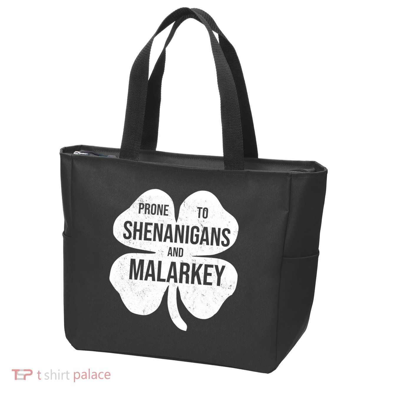 Shenanigans And Malarkey Funny St Patrick's Day Zip Tote Bag