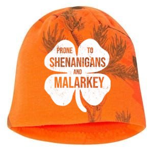 Shenanigans And Malarkey Funny St Patrick's Day Kati - Camo Knit Beanie