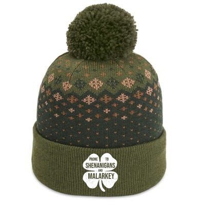 Shenanigans And Malarkey Funny St Patrick's Day The Baniff Cuffed Pom Beanie