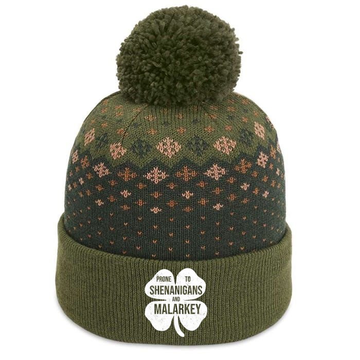 Shenanigans And Malarkey Funny St Patrick's Day The Baniff Cuffed Pom Beanie