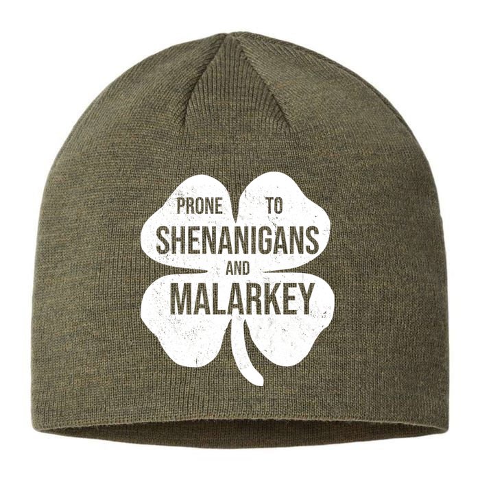 Shenanigans And Malarkey Funny St Patrick's Day Sustainable Beanie