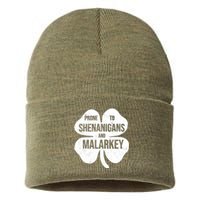 Shenanigans And Malarkey Funny St Patrick's Day Sustainable Knit Beanie