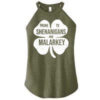 Shenanigans And Malarkey Funny St Patrick's Day Women's Perfect Tri Rocker Tank