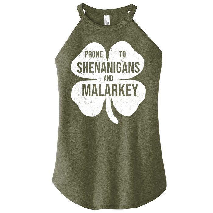 Shenanigans And Malarkey Funny St Patrick's Day Women's Perfect Tri Rocker Tank
