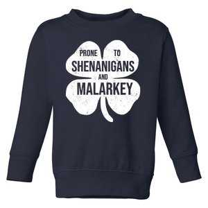 Shenanigans And Malarkey Funny St Patrick's Day Toddler Sweatshirt