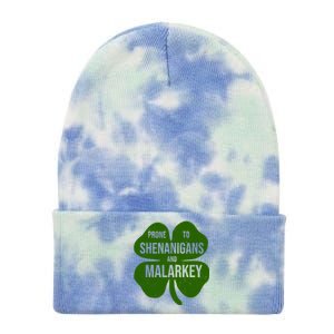 Shenanigans And Malarkey Funny St Patrick's Day Tie Dye 12in Knit Beanie