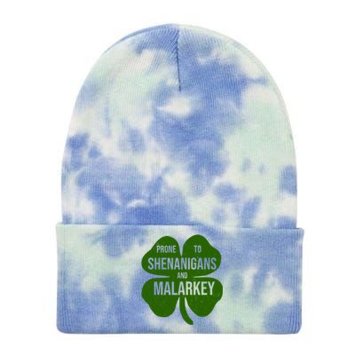 Shenanigans And Malarkey Funny St Patrick's Day Tie Dye 12in Knit Beanie