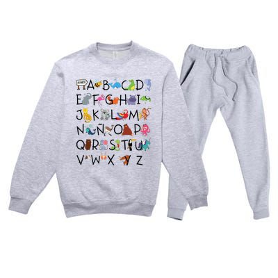 SPANISH ALPHABET MAESTRA SPANISH TEACHER Premium Crewneck Sweatsuit Set