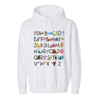 SPANISH ALPHABET MAESTRA SPANISH TEACHER Garment-Dyed Fleece Hoodie