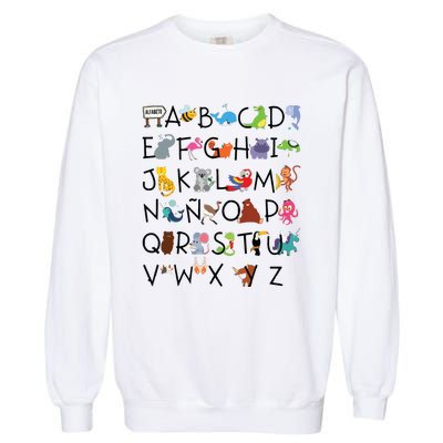 SPANISH ALPHABET MAESTRA SPANISH TEACHER Garment-Dyed Sweatshirt