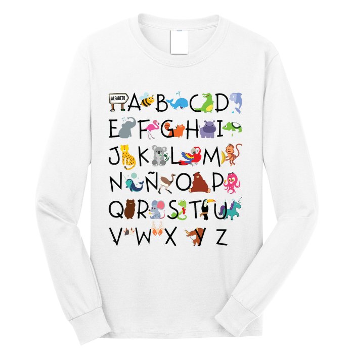 SPANISH ALPHABET MAESTRA SPANISH TEACHER Long Sleeve Shirt