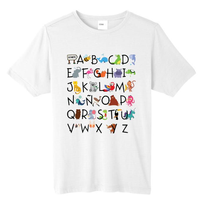 SPANISH ALPHABET MAESTRA SPANISH TEACHER Tall Fusion ChromaSoft Performance T-Shirt