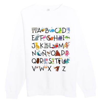 SPANISH ALPHABET MAESTRA SPANISH TEACHER Premium Crewneck Sweatshirt