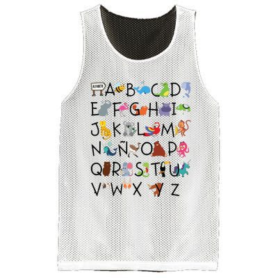 SPANISH ALPHABET MAESTRA SPANISH TEACHER Mesh Reversible Basketball Jersey Tank