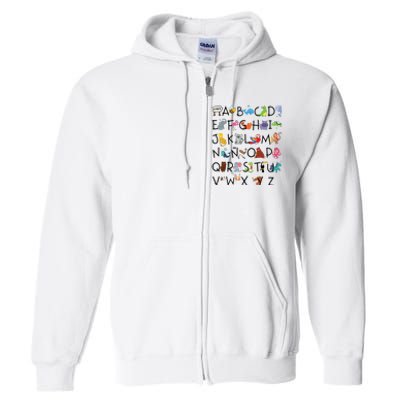 SPANISH ALPHABET MAESTRA SPANISH TEACHER Full Zip Hoodie