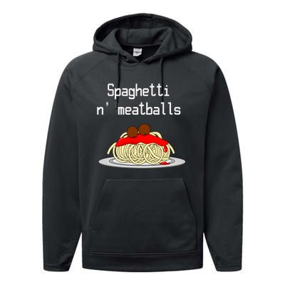 Spaghetti And Meatballs Spaghetti And Meatballs Cool Gift Performance Fleece Hoodie