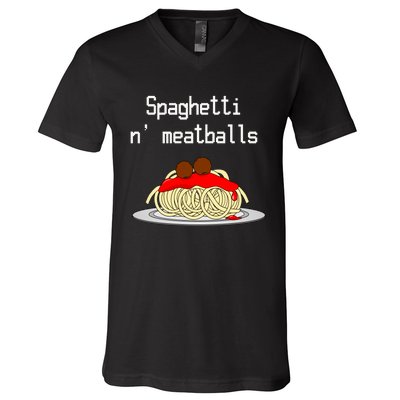 Spaghetti And Meatballs Spaghetti And Meatballs Cool Gift V-Neck T-Shirt