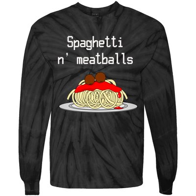 Spaghetti And Meatballs Spaghetti And Meatballs Cool Gift Tie-Dye Long Sleeve Shirt