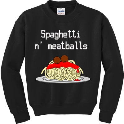 Spaghetti And Meatballs Spaghetti And Meatballs Cool Gift Kids Sweatshirt