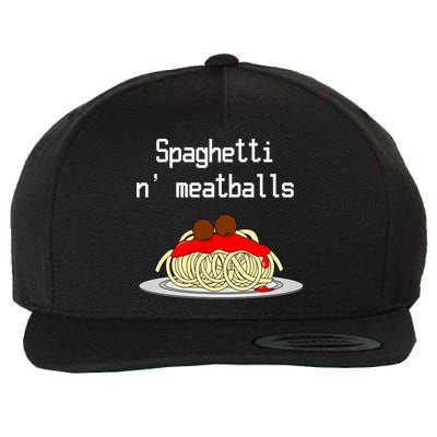 Spaghetti And Meatballs Spaghetti And Meatballs Cool Gift Wool Snapback Cap