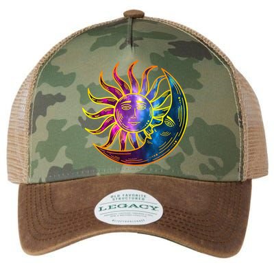 Sun And Moon Mystical Classic Legacy Tie Dye Trucker Hat