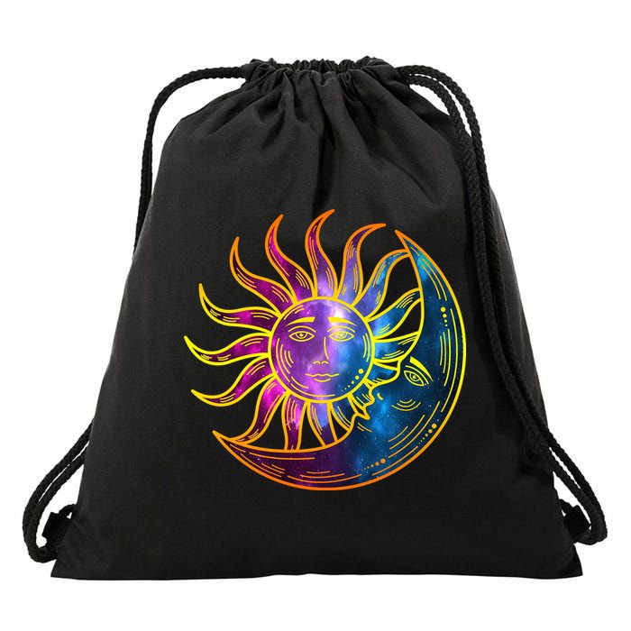 Sun And Moon Mystical Classic Drawstring Bag