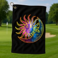 Sun And Moon Mystical Classic Golf Towel