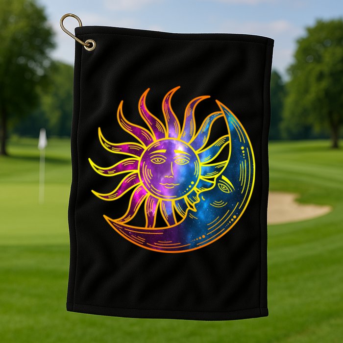 Sun And Moon Mystical Classic Golf Towel