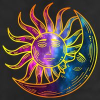 Sun And Moon Mystical Classic Golf Towel