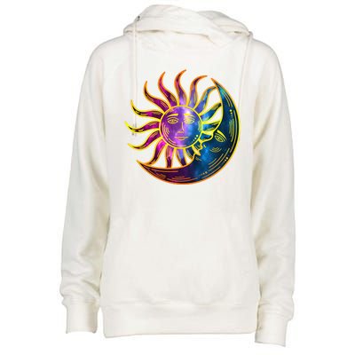 Sun And Moon Mystical Classic Womens Funnel Neck Pullover Hood