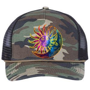 Sun And Moon Mystical Classic Retro Rope Trucker Hat Cap