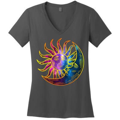Sun And Moon Mystical Classic Women's V-Neck T-Shirt