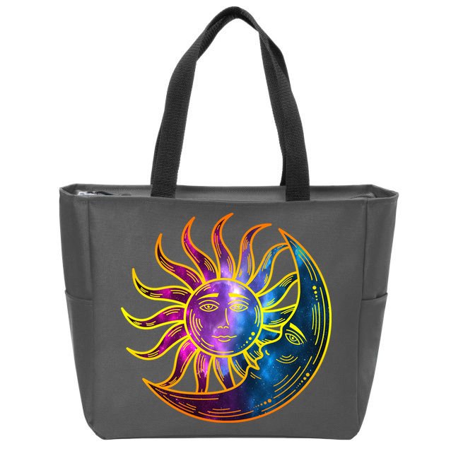 Sun And Moon Mystical Classic Zip Tote Bag