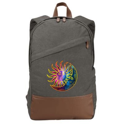 Sun And Moon Mystical Classic Cotton Canvas Backpack
