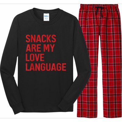 Snacks Are My Love Language. Long Sleeve Pajama Set