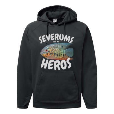 Severums Are My Heros Aquarium Keeper Funny Hobbiest Art Performance Fleece Hoodie