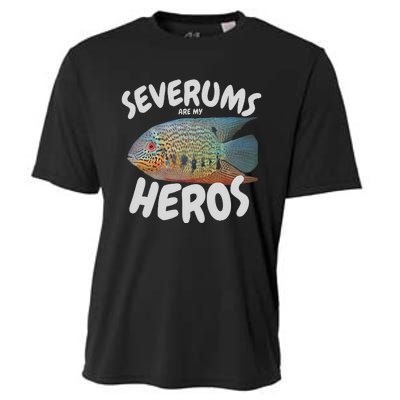 Severums Are My Heros Aquarium Keeper Funny Hobbiest Art Cooling Performance Crew T-Shirt