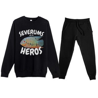 Severums Are My Heros Aquarium Keeper Funny Hobbiest Art Premium Crewneck Sweatsuit Set