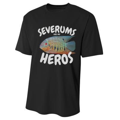 Severums Are My Heros Aquarium Keeper Funny Hobbiest Art Performance Sprint T-Shirt