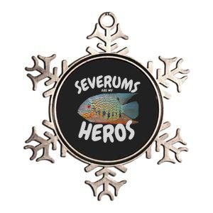 Severums Are My Heros Aquarium Keeper Funny Hobbiest Art Metallic Star Ornament