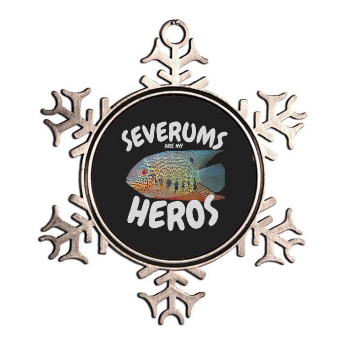 Severums Are My Heros Aquarium Keeper Funny Hobbiest Art Metallic Star Ornament