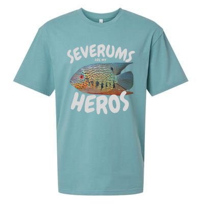 Severums Are My Heros Aquarium Keeper Funny Hobbiest Art Sueded Cloud Jersey T-Shirt